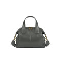 Adele Grey Leather Boston Crossbody Bag – Modern Minimalist Crossbody NZ