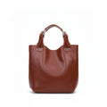 Comfy Chic Leather Tote Bag – Coffee Brown