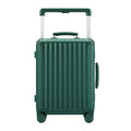 Fortex 24 Inch Dark Green Check In Suitcase – Aluminum Frame Hard Shell Luggage