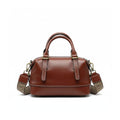 Metro Classic Full-Grain Leather Handbag - Caramel Brown