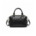 Metro Classic Full-Grain Leather Handbag - Jet Black