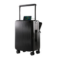 NeoMove 20 Inch Smart Carry-On Suitcase with USB Charging – Black