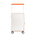 NeoMove 25 Inch Smart Suitcase with USB Charging – White & Orange