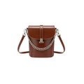 Retro Luxe Mini Crossbody Bag – Chestnut Brown