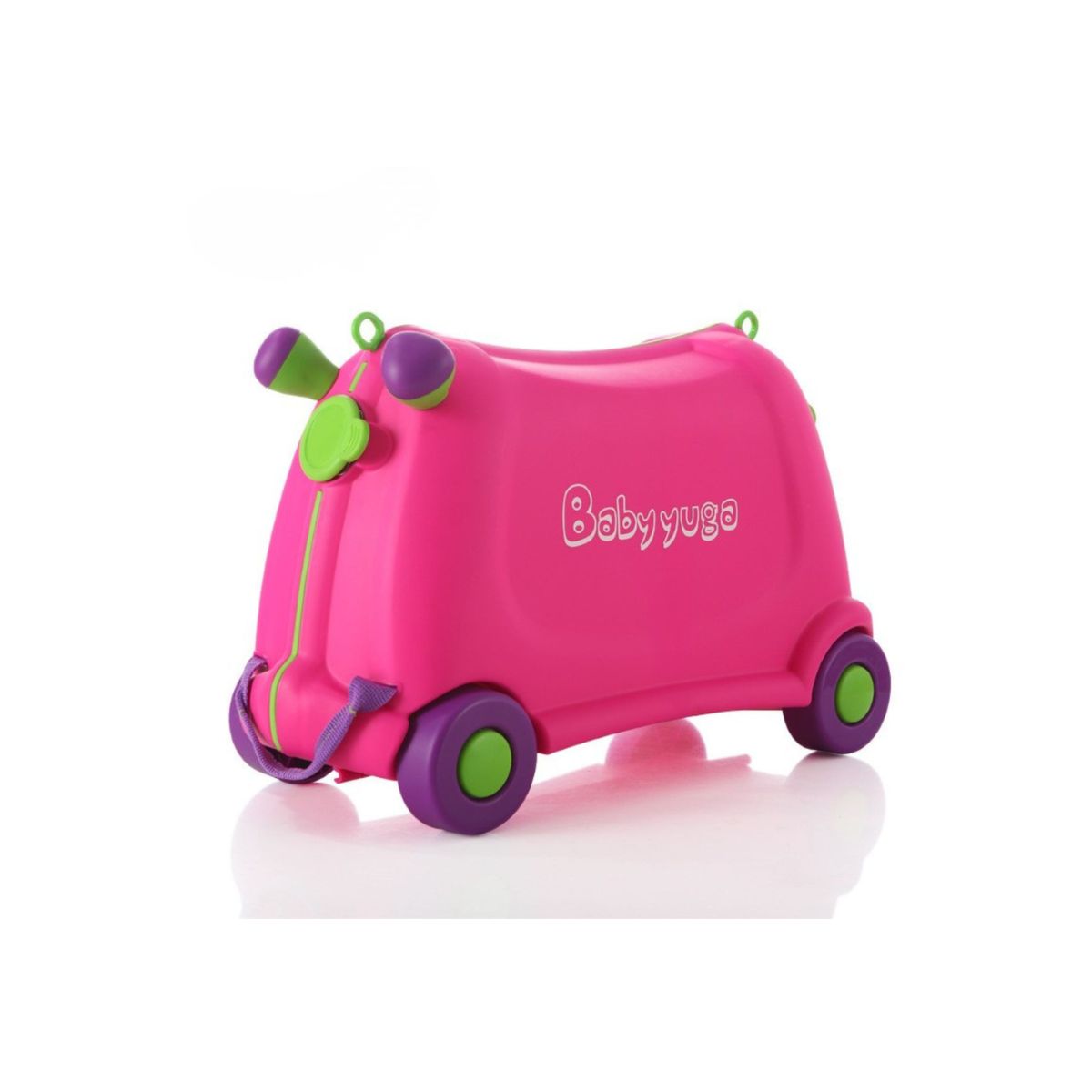 RideGo Kids Ride-On Suitcase – Rose Red