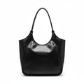 Urban Elegance Black Leather Tote Bag – Large Work Handbag for Women NZ