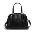 Urban Grace Classic Black Leather Handbag – Crossbody & Shoulder Bag