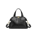 Adele Black Leather Boston Crossbody Bag – Classic Women’s Crossbody & Tote