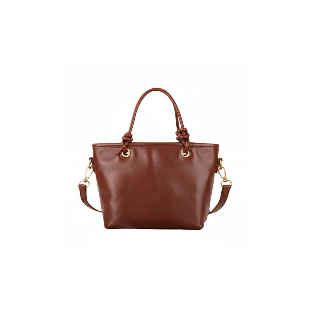Lumo Mini Grace Oil Wax Leather Mini Tote Bag – Chestnut Brown