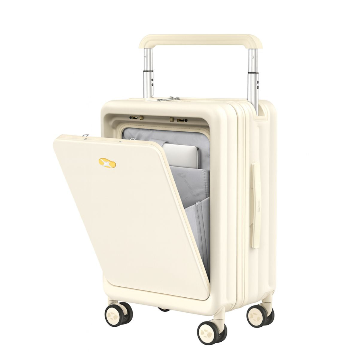 Lumo One Access 20 Inch Carry-On Suitcase – Cream Beige