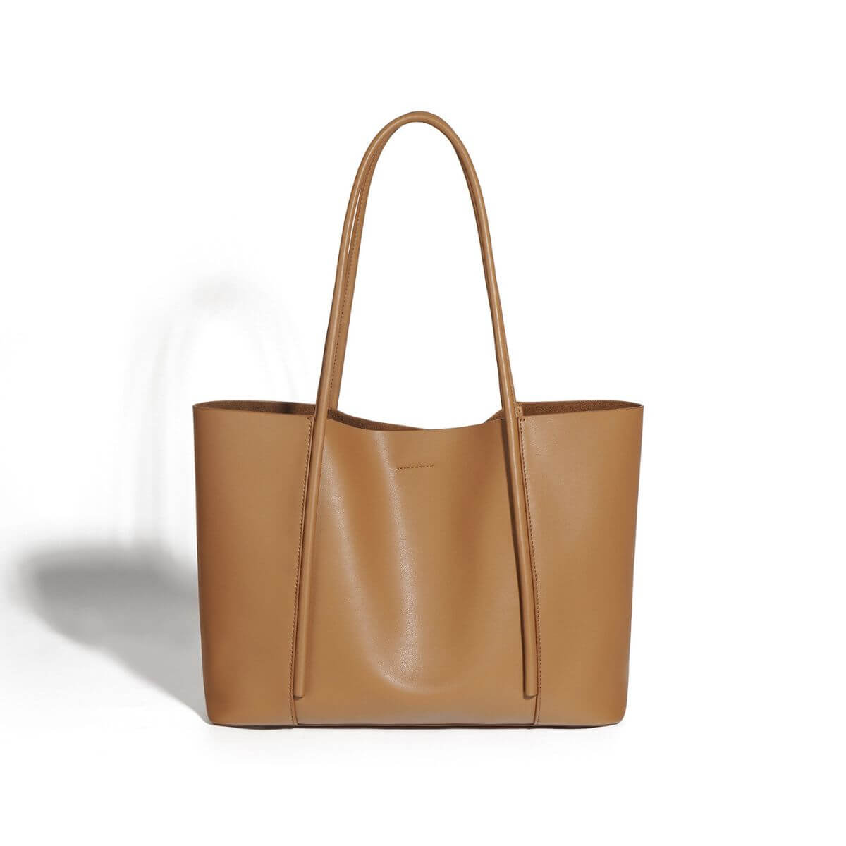 Metro Leather Tote Bag – Caramel Brown