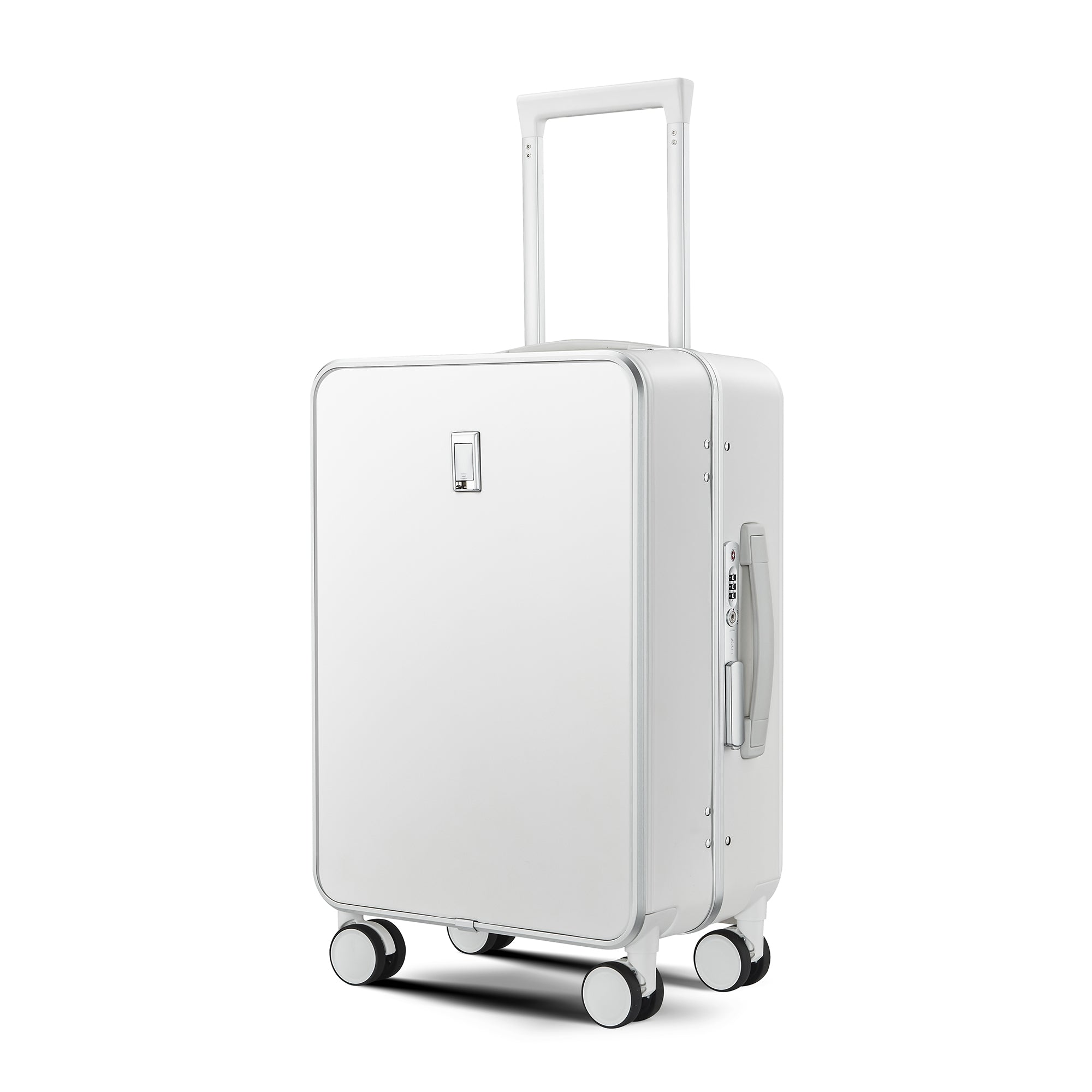 Nordiva Classic 20 Inch Pure White Carry-On Suitcase