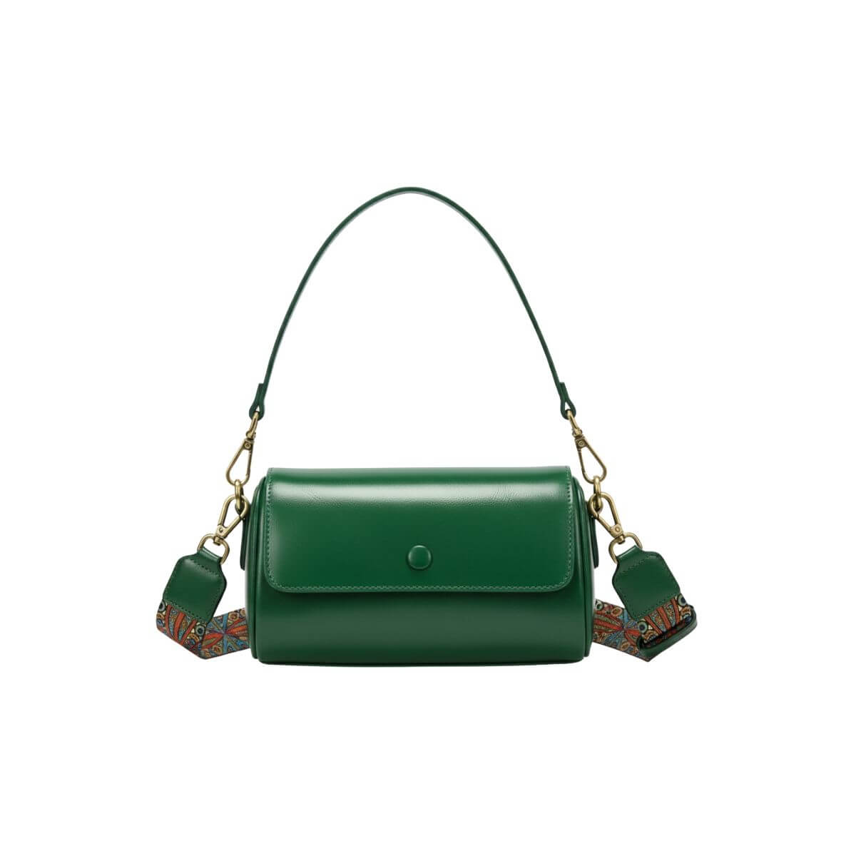 Retro Frame Mini Crossbody Bag – Emerald Green