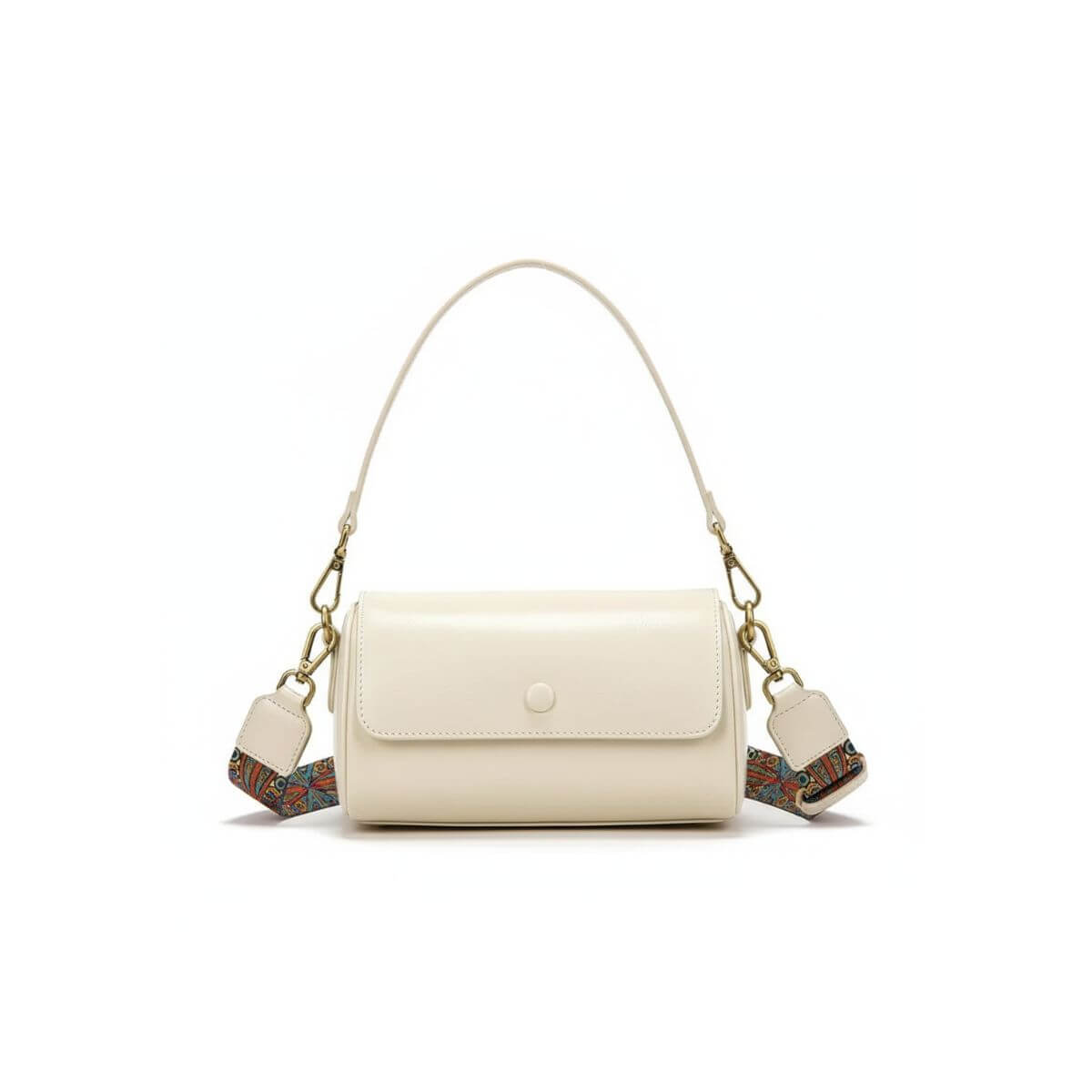 Retro Frame Mini Crossbody Bag – Ivory White