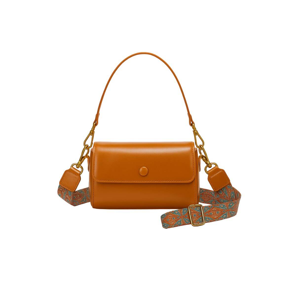 Retro Frame Mini Crossbody Bag – Sunset Yellow