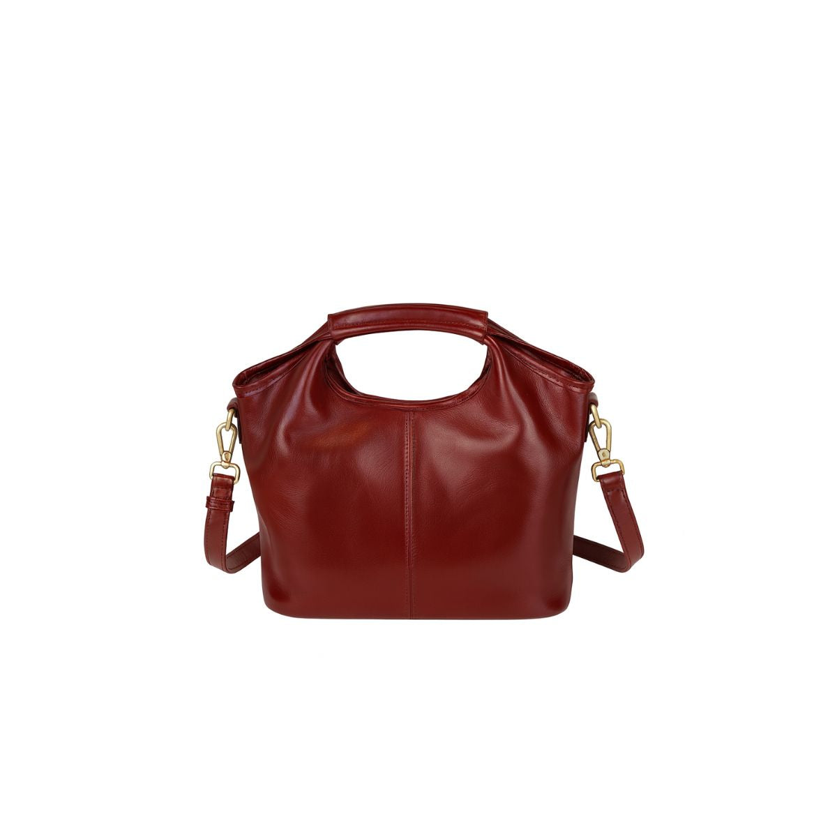 Retro Grace Burgundy Leather Tote Crossbody Bag – Elegant Vintage Crossbody for Women