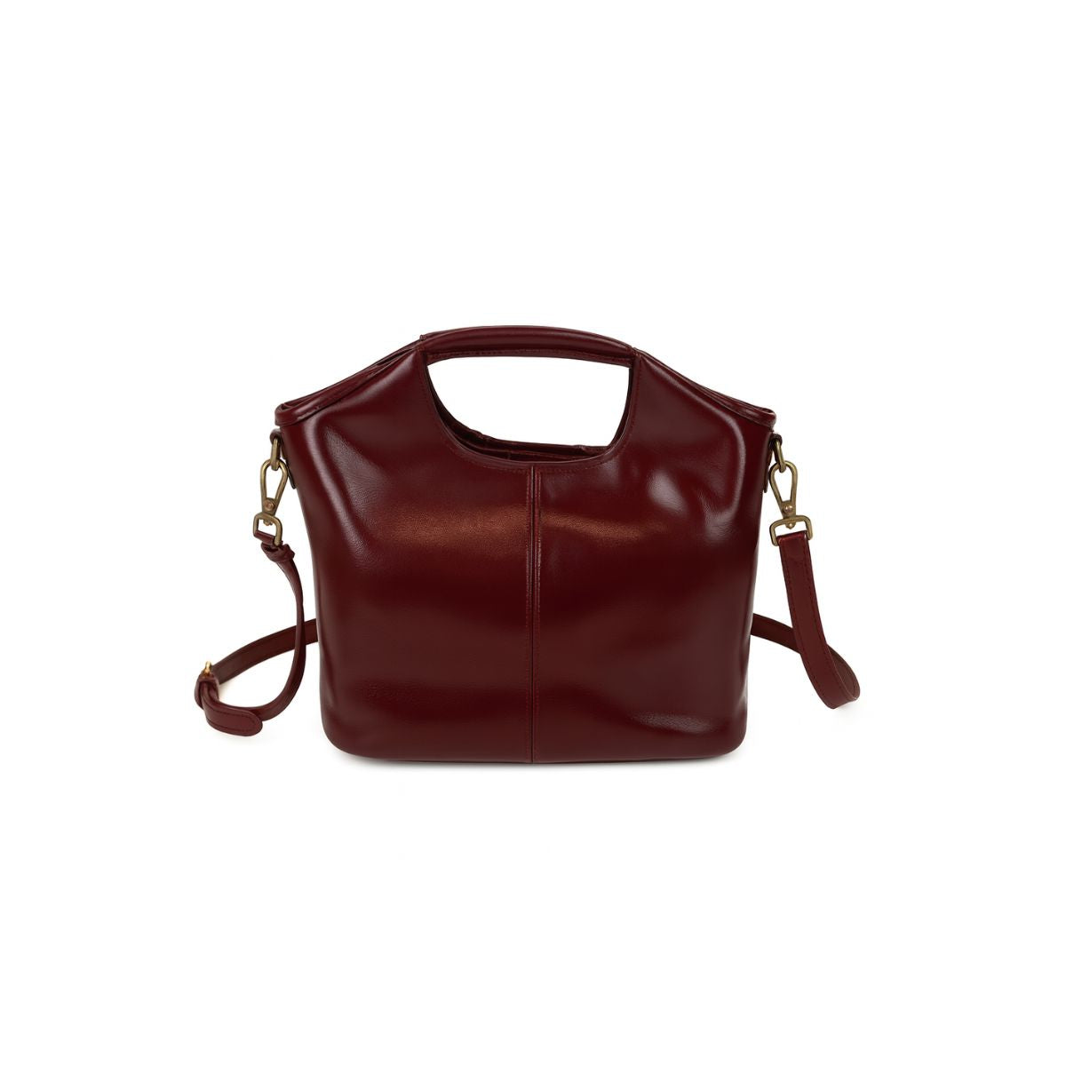 Retro Grace Chestnut Brown Leather Tote Crossbody Bag – Classic Soft Vintage Handbag