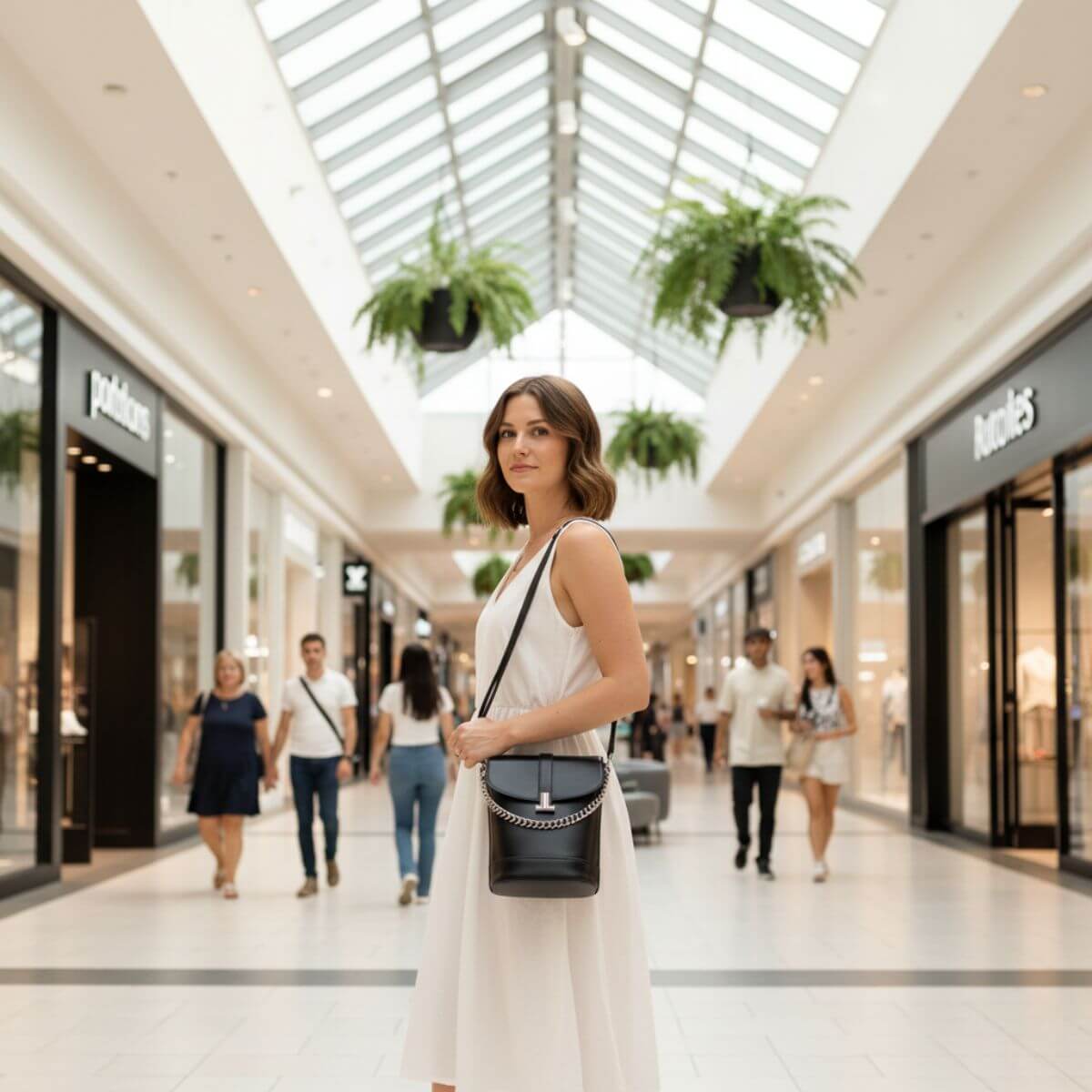 Retro Luxe Mini Crossbody Bag – Black