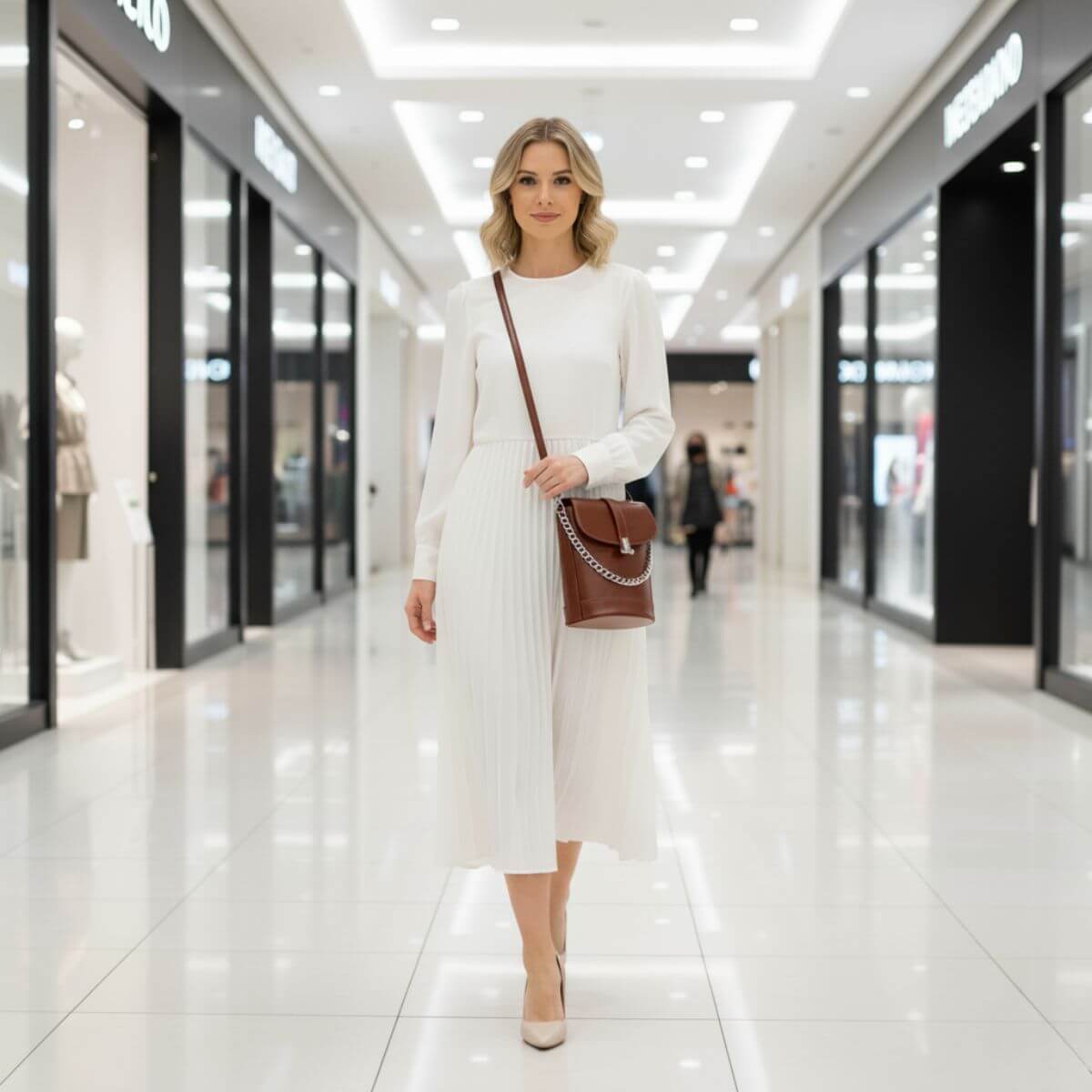 Retro Luxe Mini Crossbody Bag – Chestnut Brown