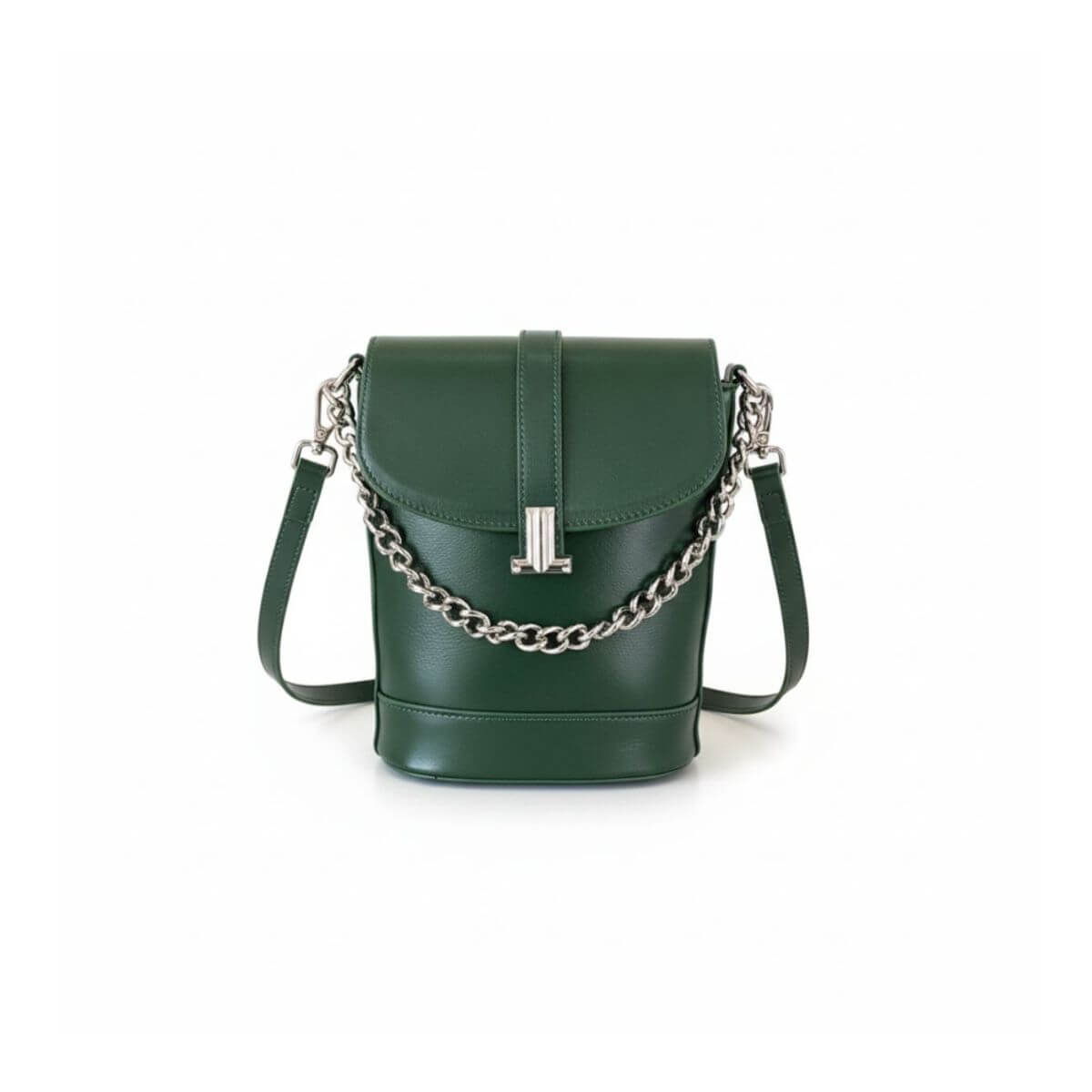 Retro Luxe Mini Crossbody Bag – Emerald Green