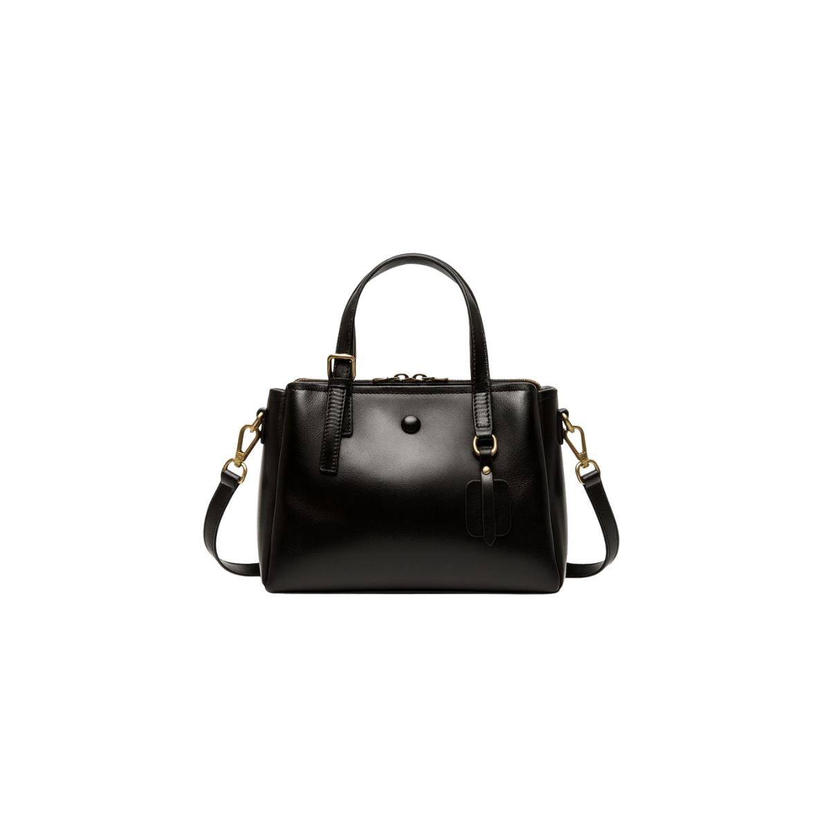 Retro Muse Oil Wax Leather Tote Bag – Black