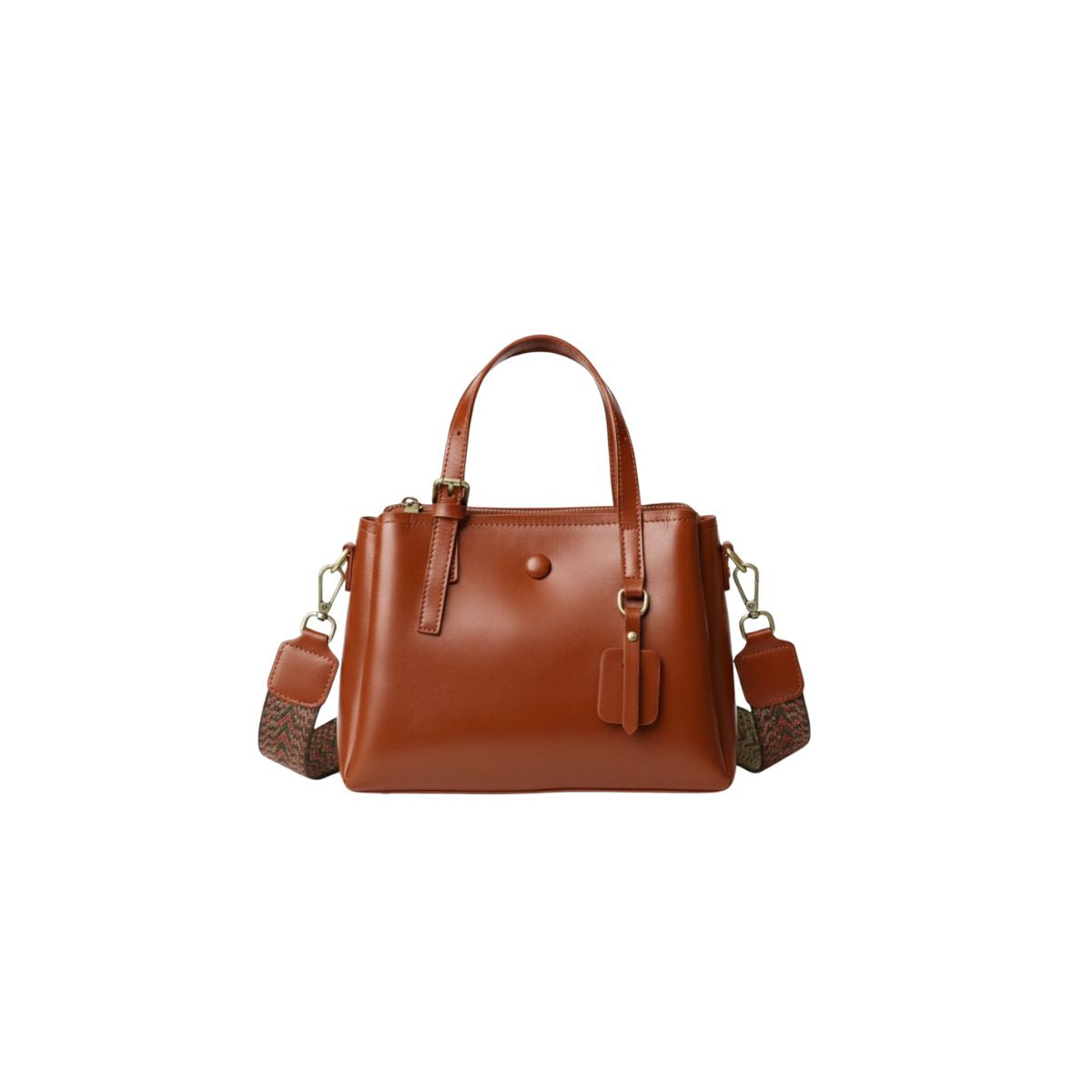 Retro Muse Oil Wax Leather Tote Bag – Caramel Brown