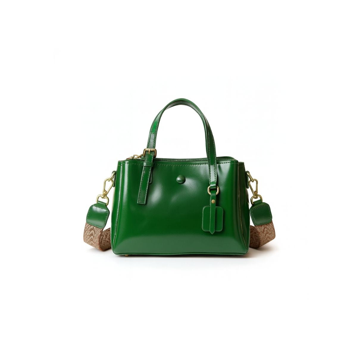 Retro Muse Oil Wax Leather Tote Bag – Forest Green