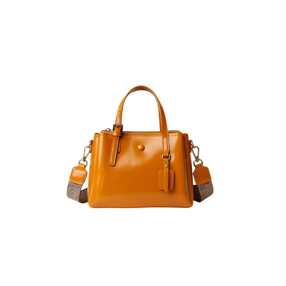 Retro Muse Oil Wax Leather Tote Bag – Sunset Yellow
