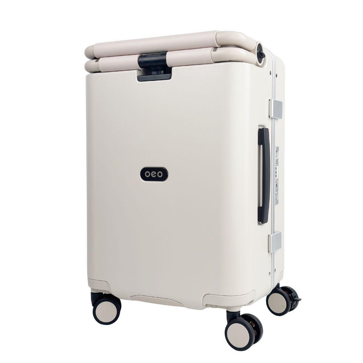 TravelNest 20 Inch Kids Ride-On Folding Suitcase – Beige