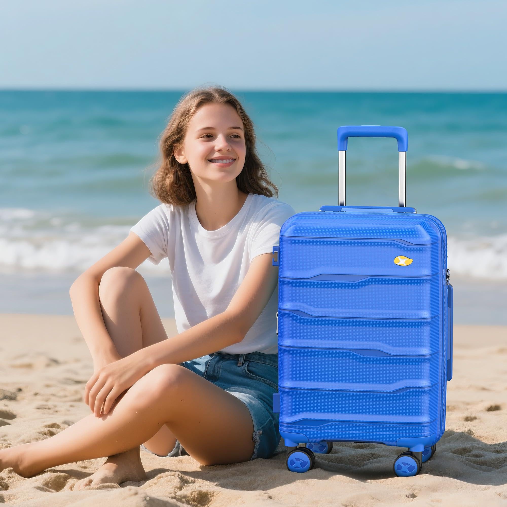 VoyEdge 20 inch Carry-On Luggage – Blue