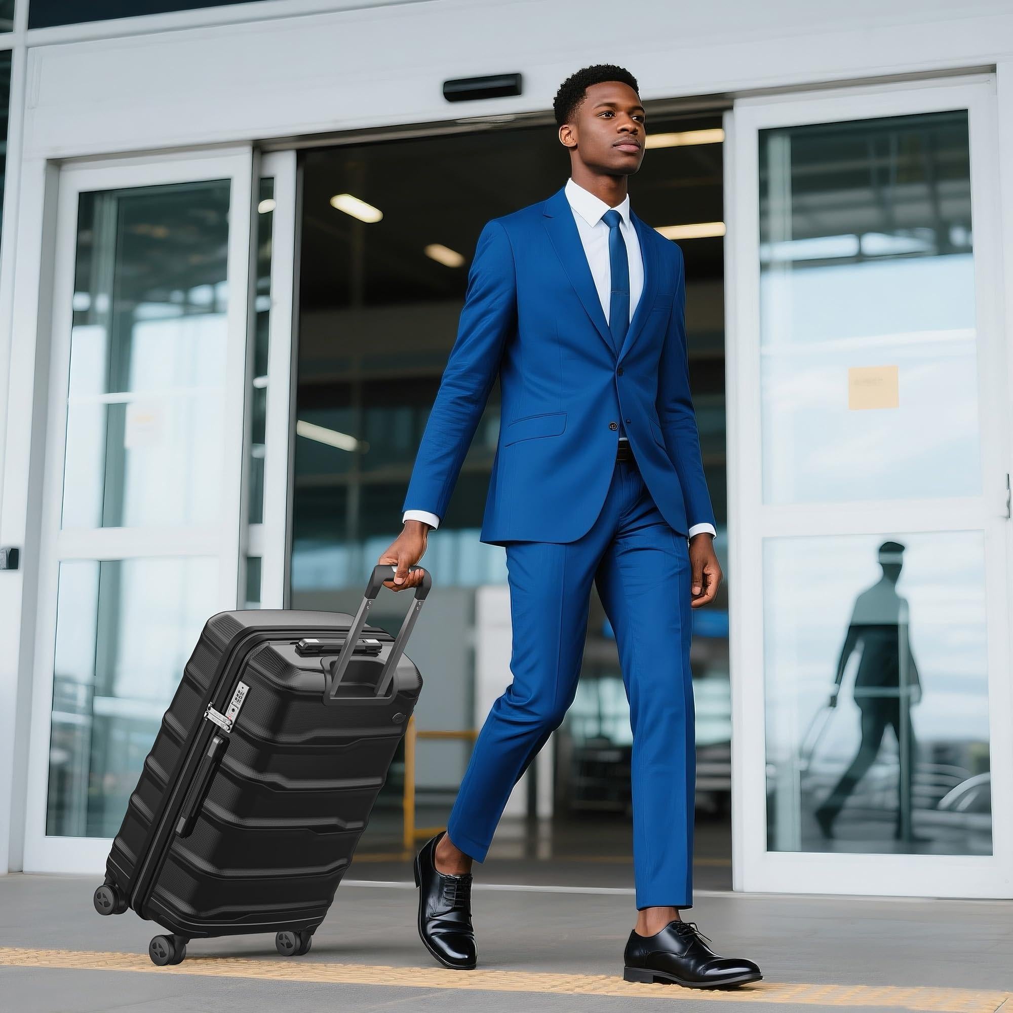 VoyEdge 24 inch Checked Luggage – Black
