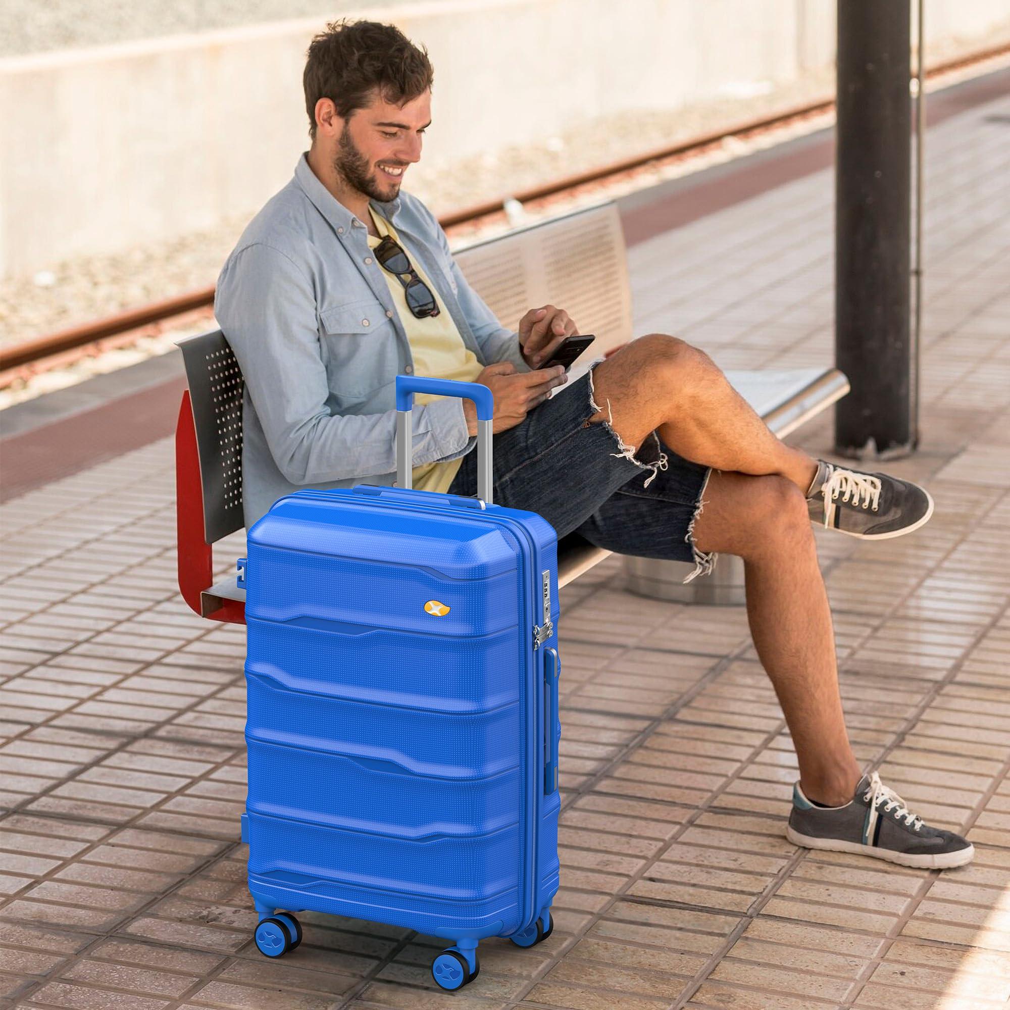 VoyEdge 24 inch Checked Luggage – Blue