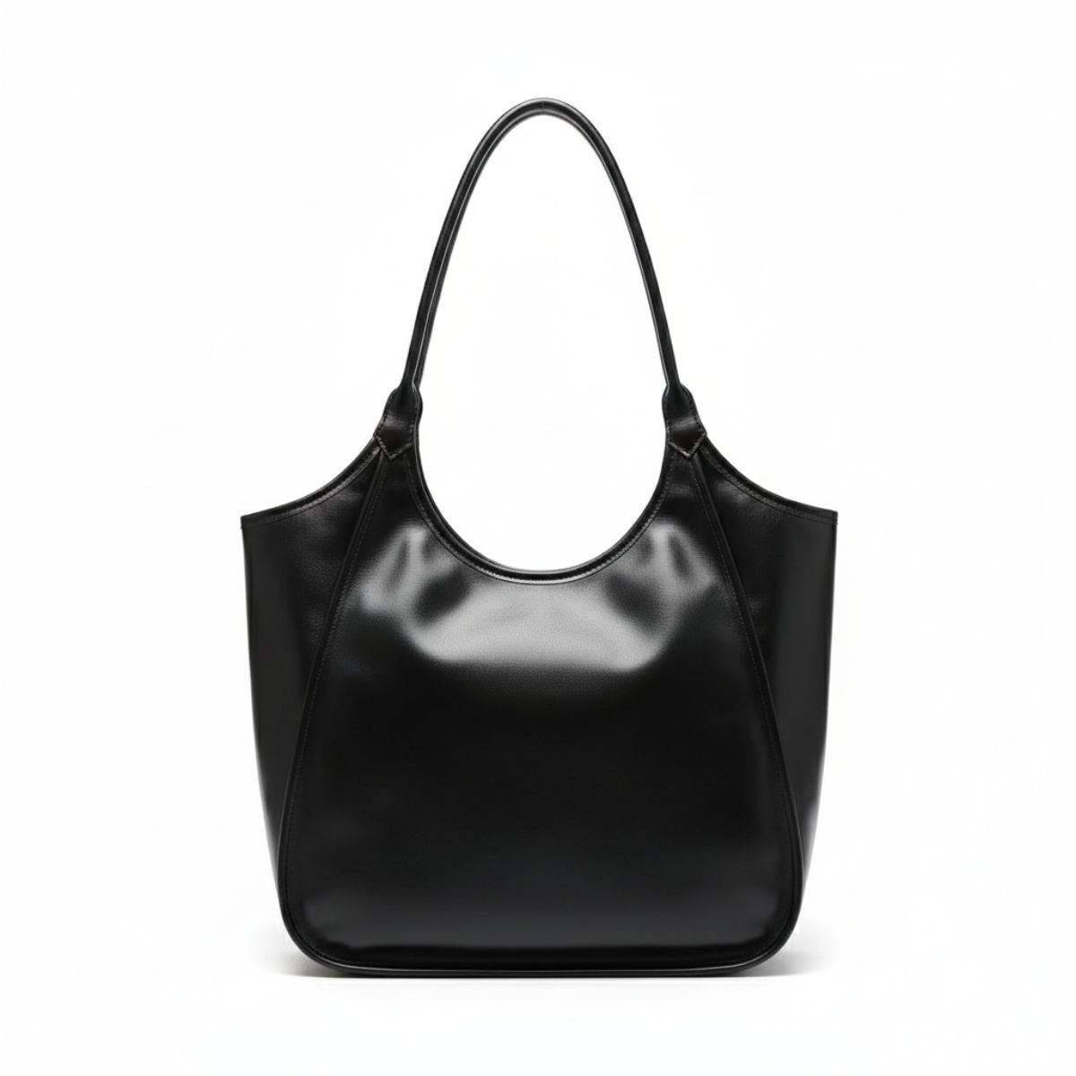 Urban Elegance Black Leather Tote Bag – Large Work Handbag for Women NZ