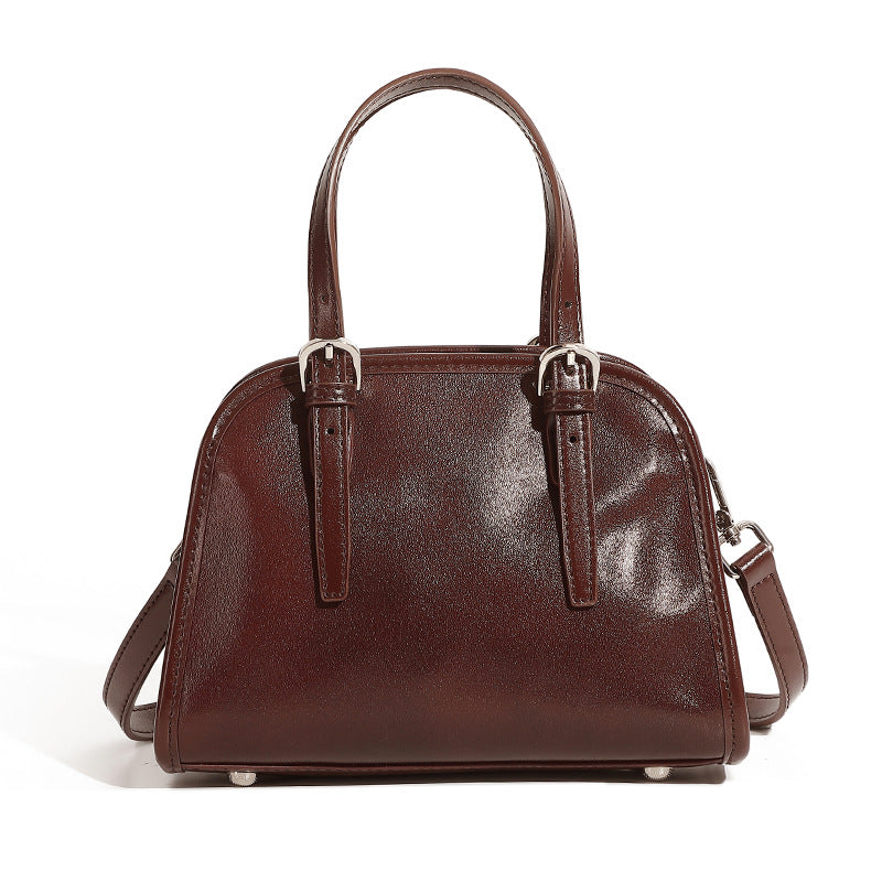 Urban Grace Coffee Brown Shoulder Bag – Leather Crossbody Handbag